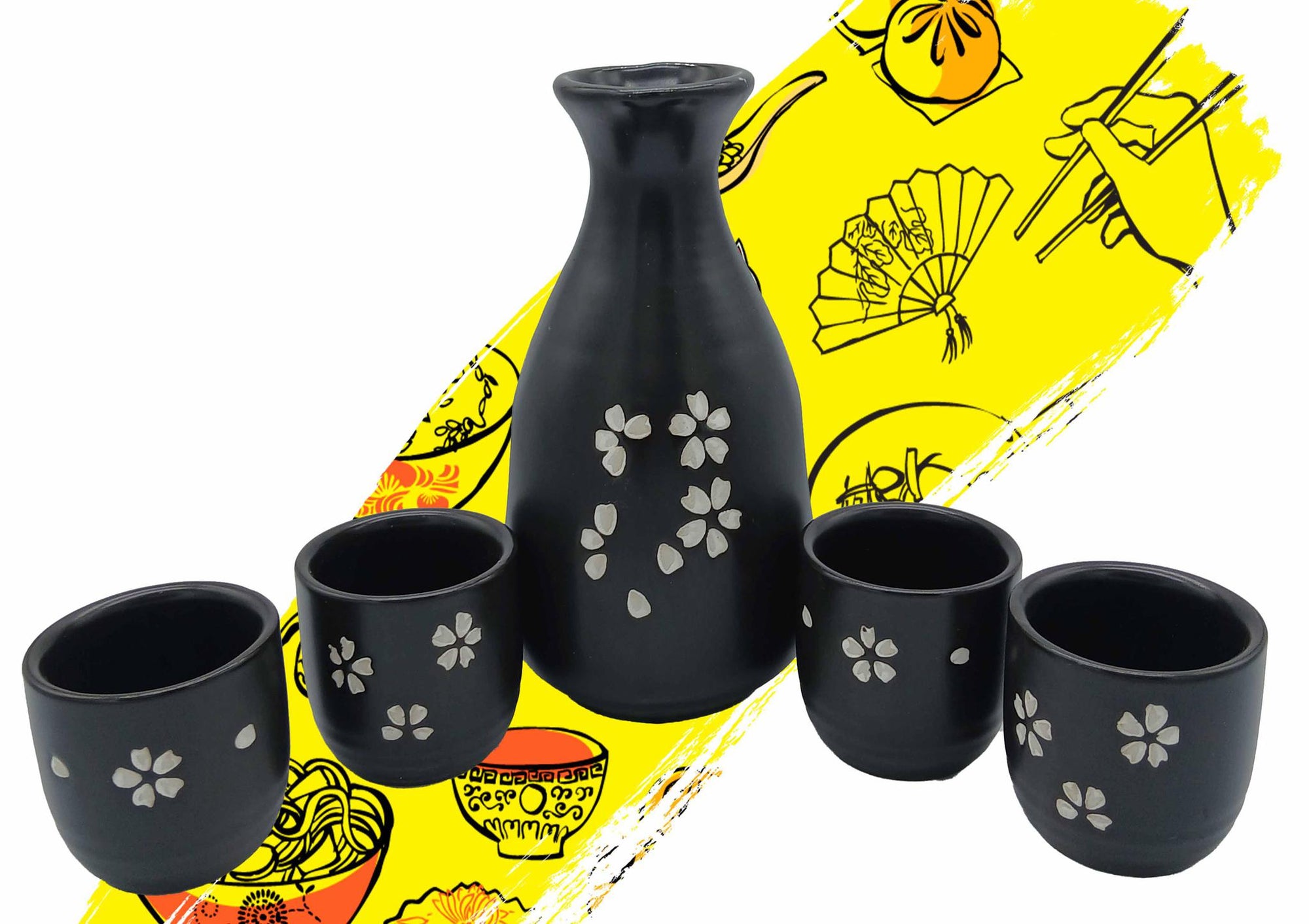 SET SAKE NEGRO 5PCS A02357