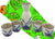 SET SAKE BLANCO Y HOJA AZUL 5PCS A02360