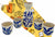 SET SAKE BLANCO CIRCULO AZUL 5PCS  A05029